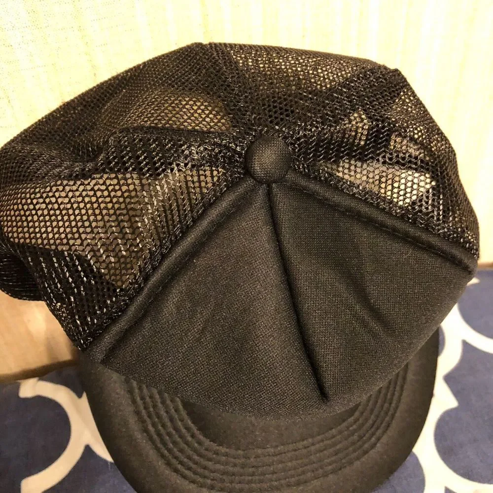Vintage Stanley Tools Snapback Mesh Foam Trucker Black Yellow Hat - Picture 8 of 9